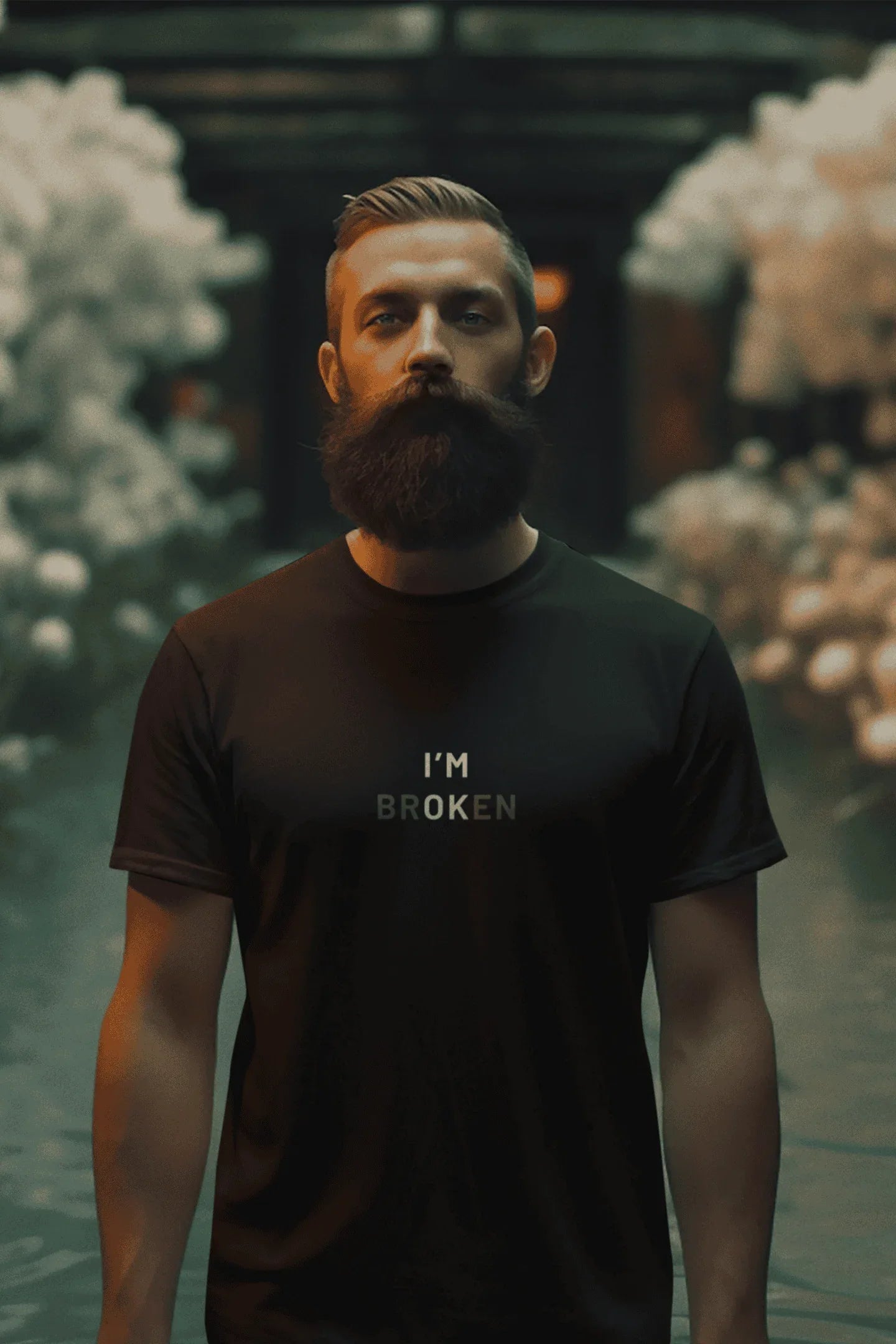 I’m Broken : Round Neck Tee - curledeyes