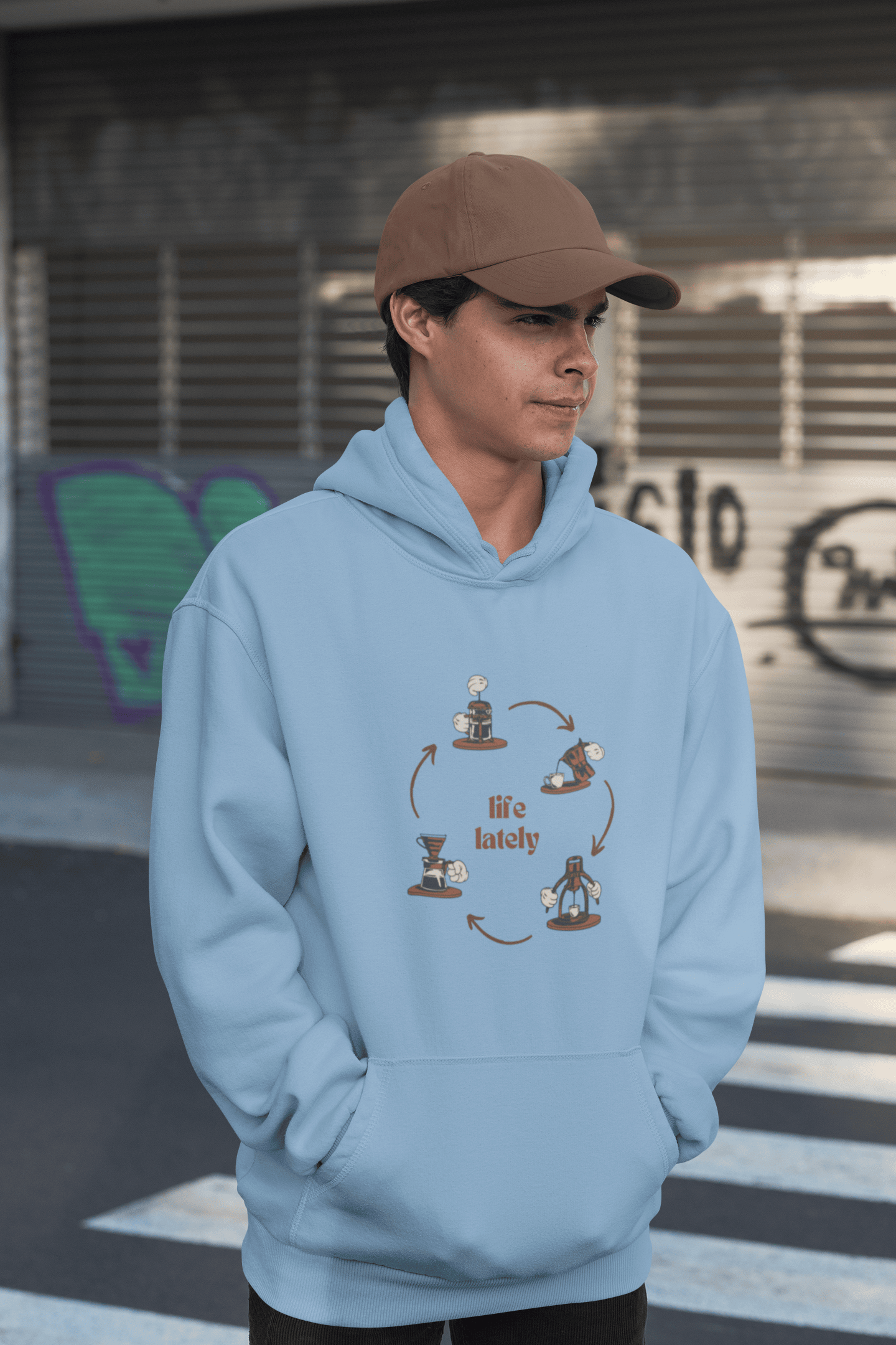 Life Lately- Coffee: Hoodie (Cotton, Unisex)