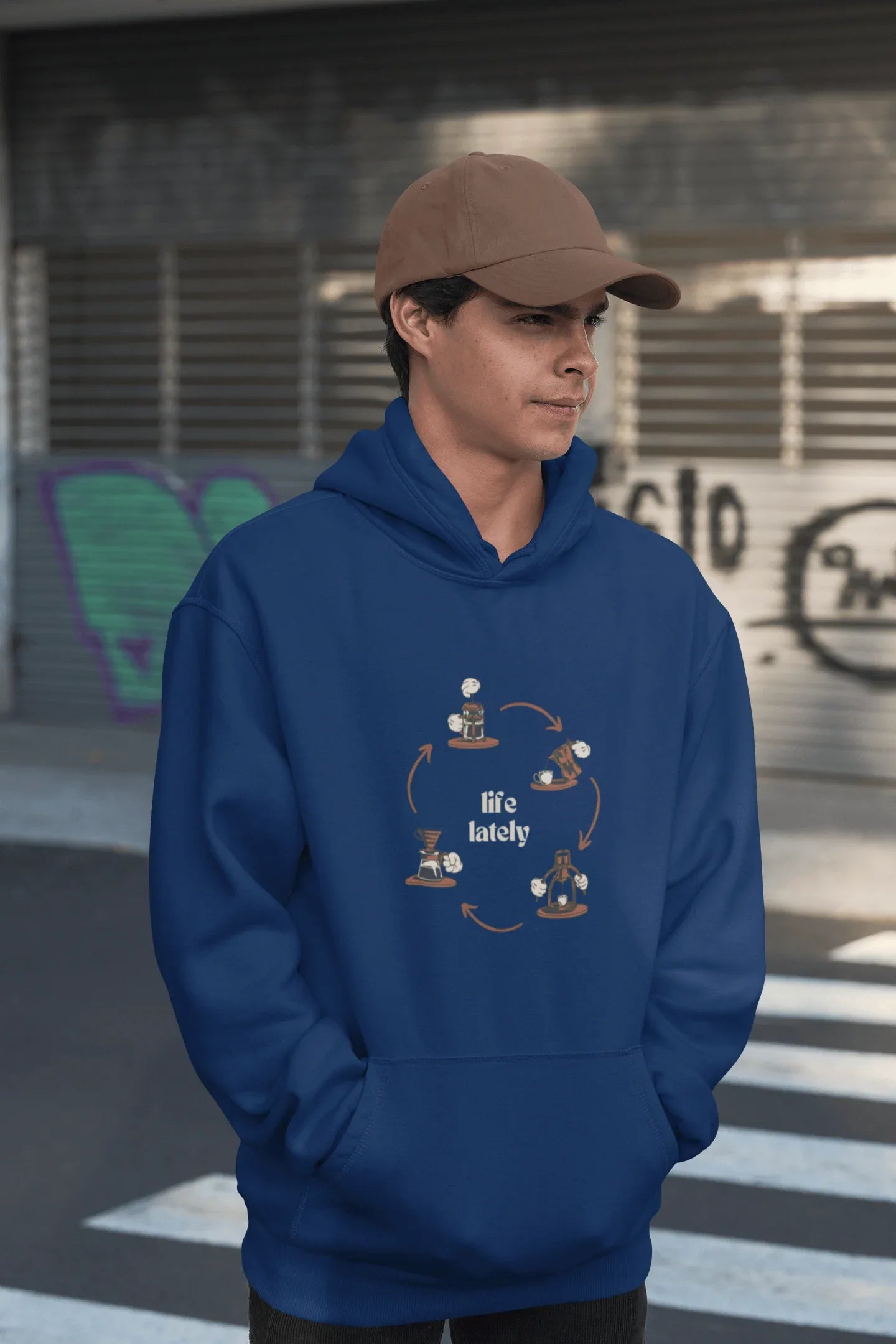 Life Lately- Coffee: Hoodie (Cotton, Unisex) - curledeyes