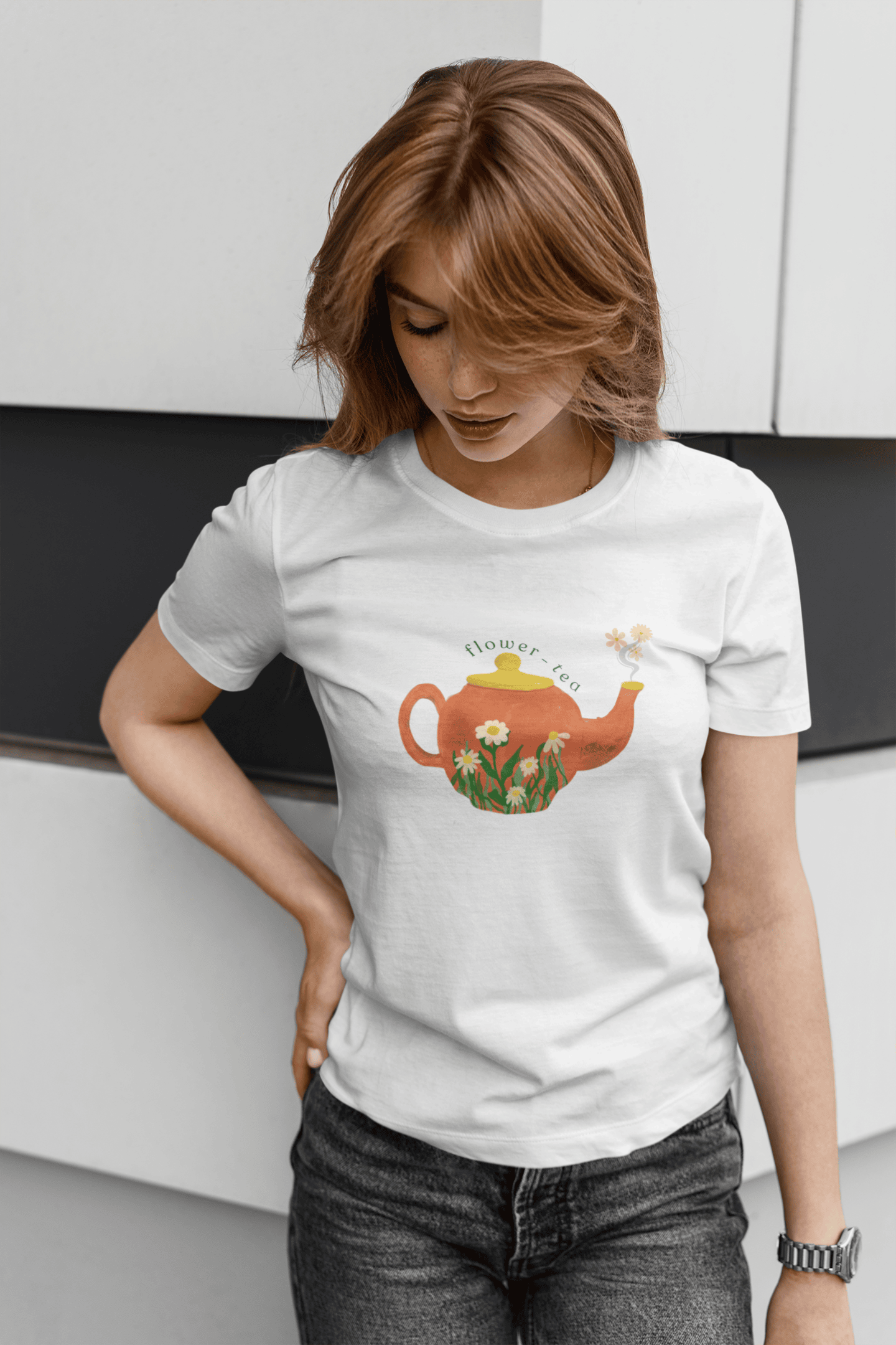 Flower Brew : Round Neck Tee (Woman fit)
