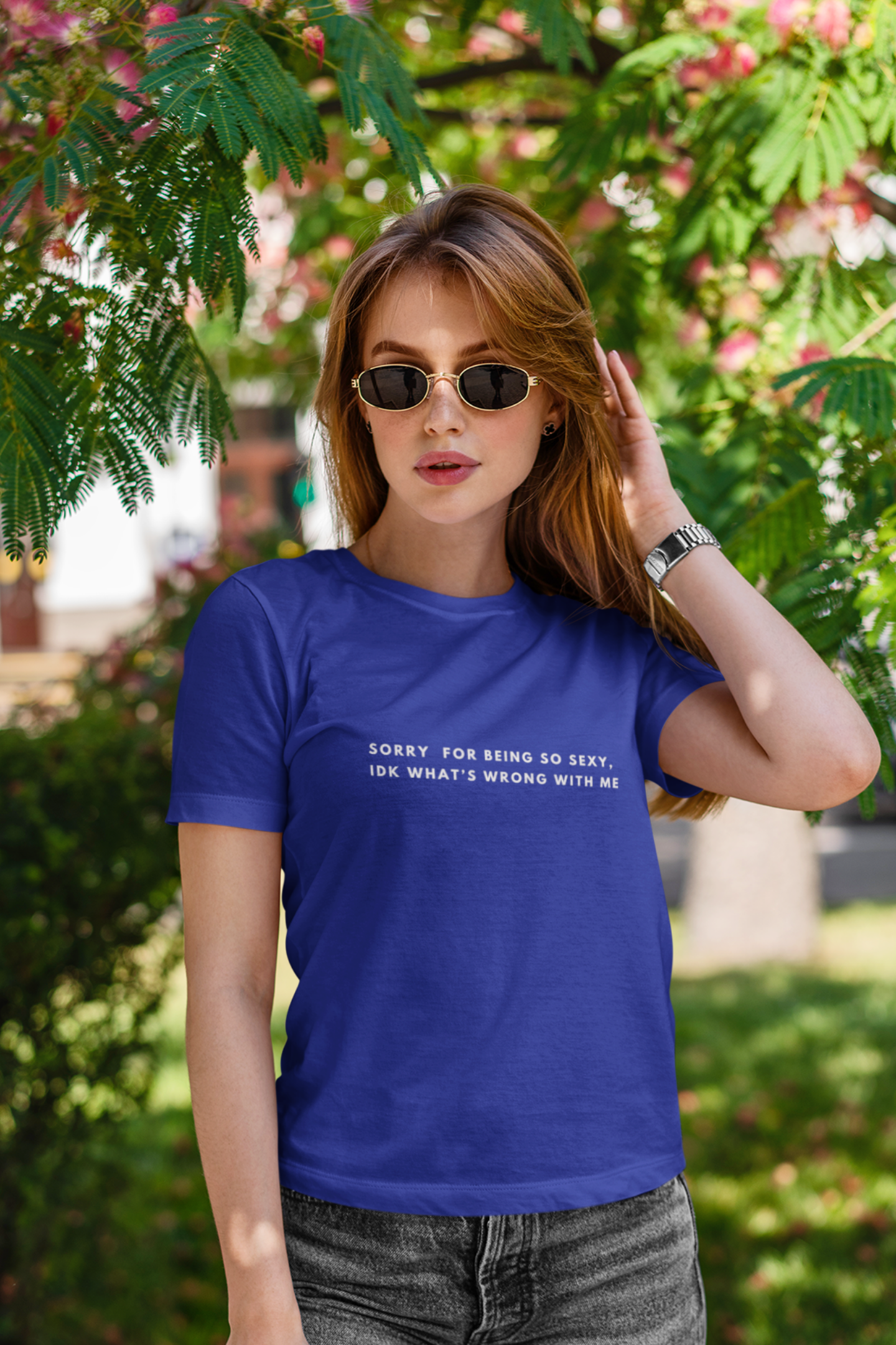 Sorry for Being So Sexy : Round Neck Tee (Woman fit)