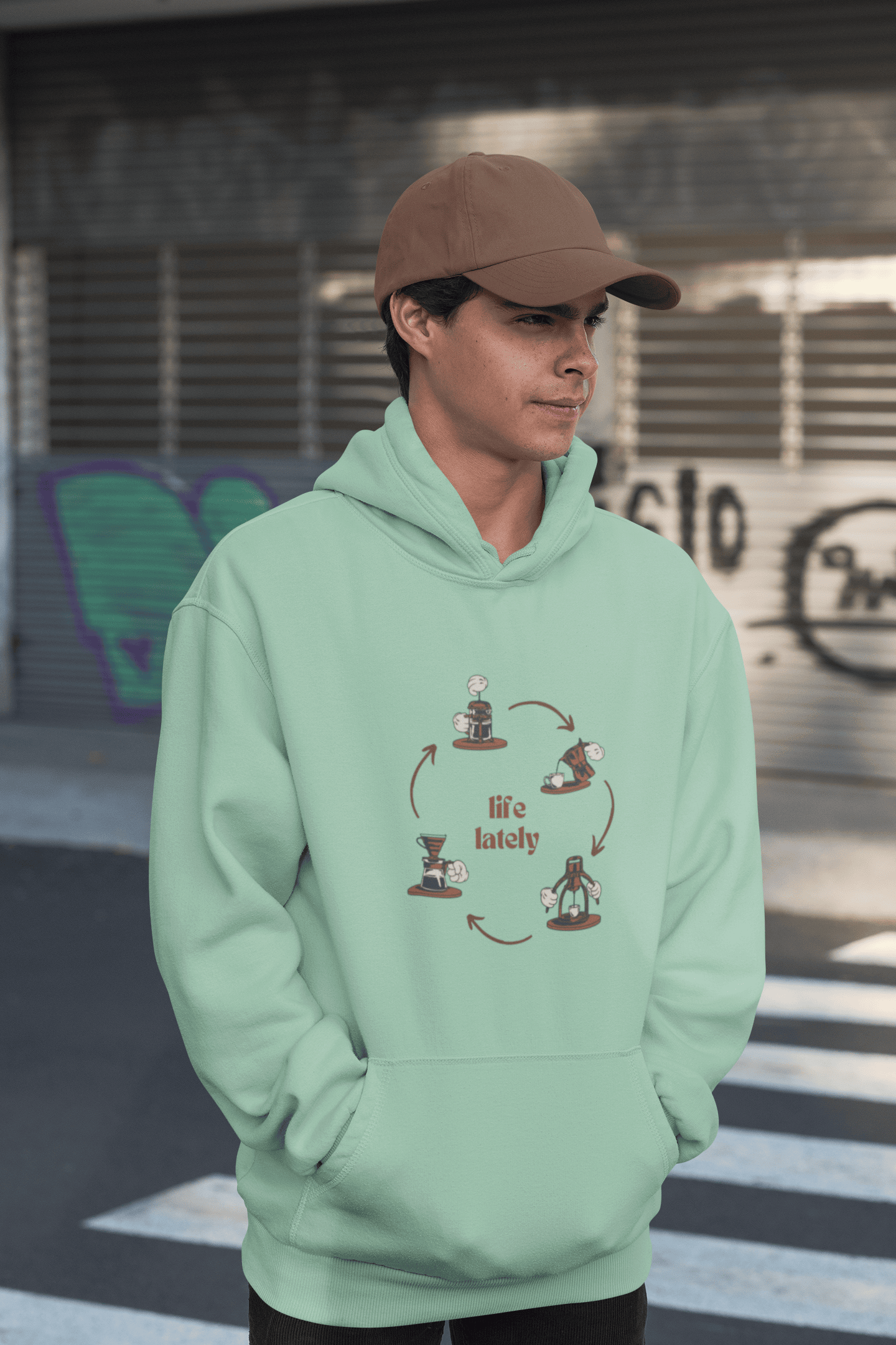 Life Lately- Coffee: Hoodie (Cotton, Unisex)