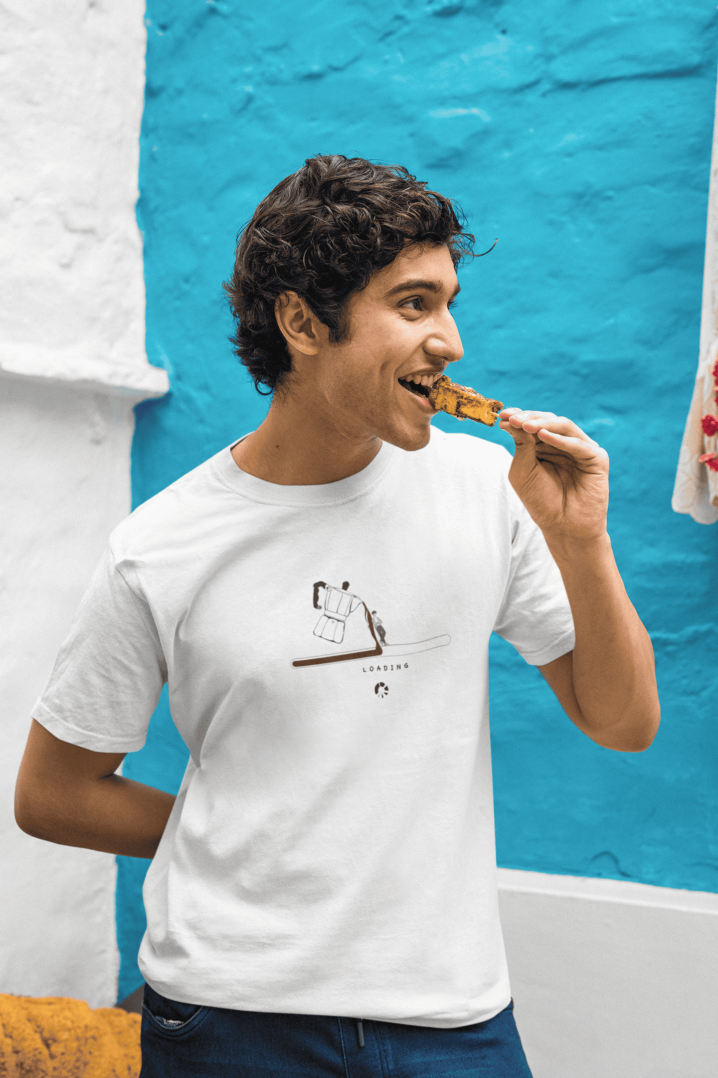 Coffee Loading-Life Loading, Cotton Tee - (Unisex, Straight fit)