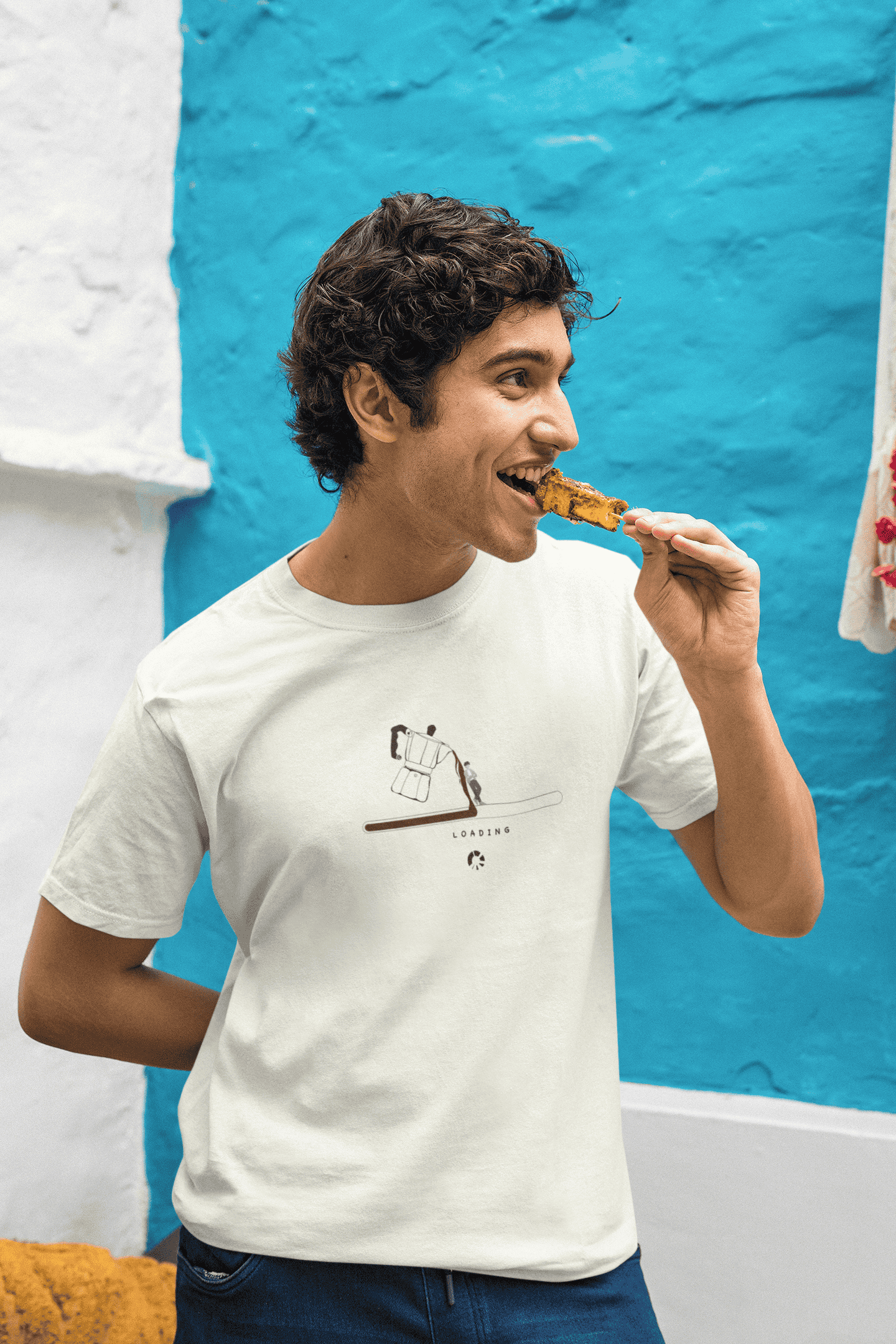 Coffee Loading-Life Loading, Cotton Tee - (Unisex, Straight fit)