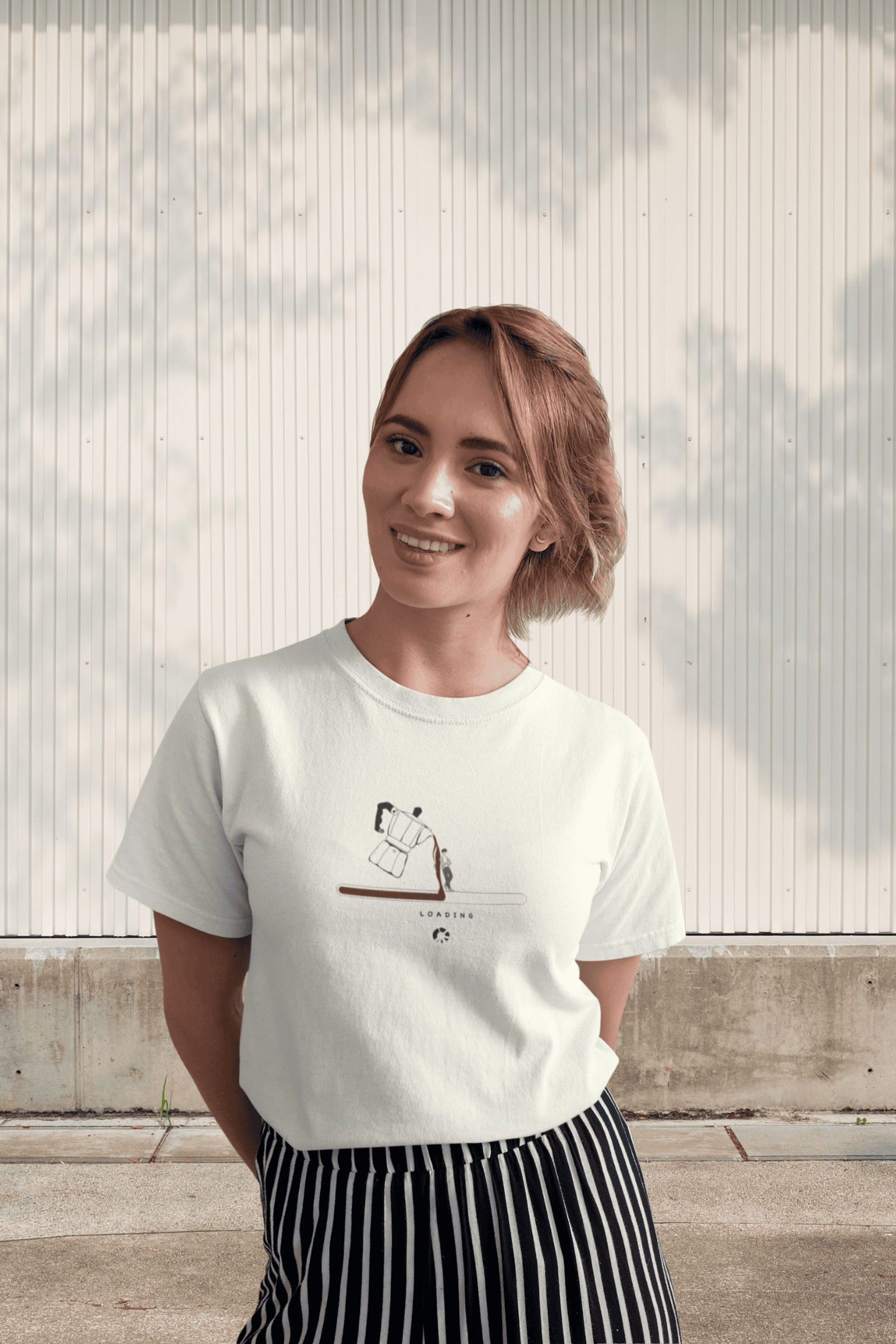 Coffee Loading-Life Loading, Cotton Tee - (Unisex, Straight fit)