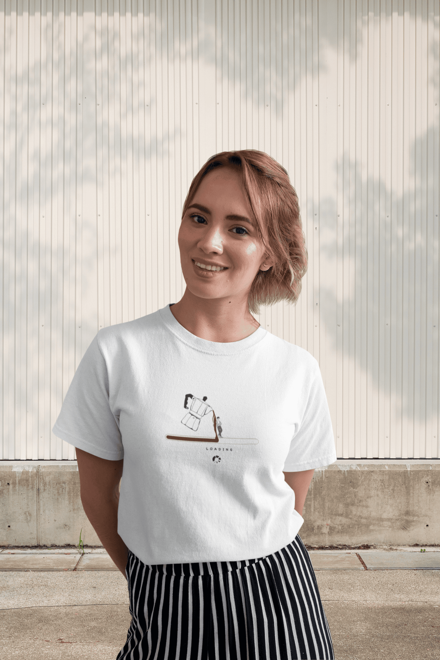 Coffee Loading-Life Loading, Cotton Tee - (Unisex, Straight fit)