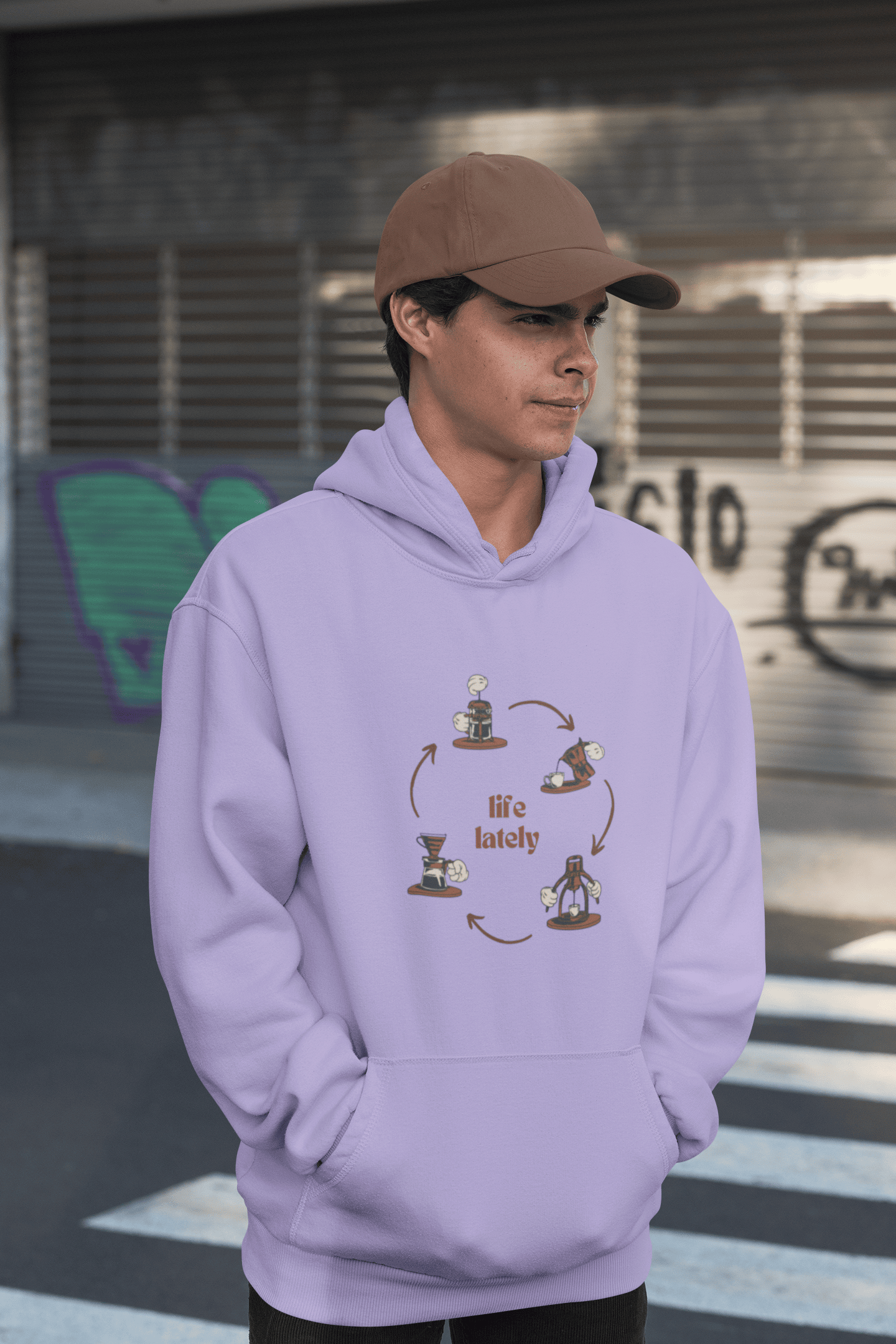 Life Lately- Coffee: Hoodie (Cotton, Unisex)