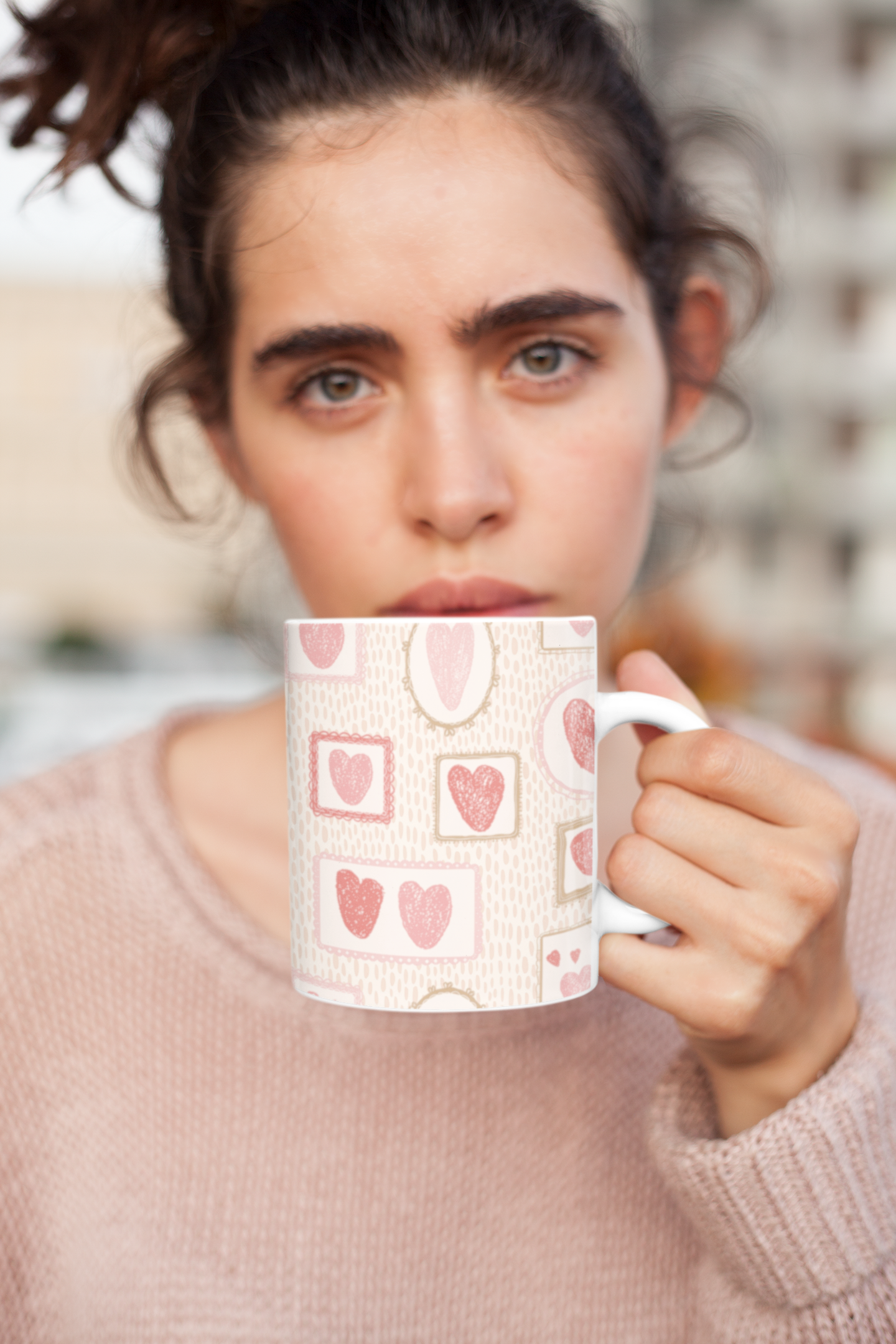 Heart frames, Ceramic Mug, 330ml