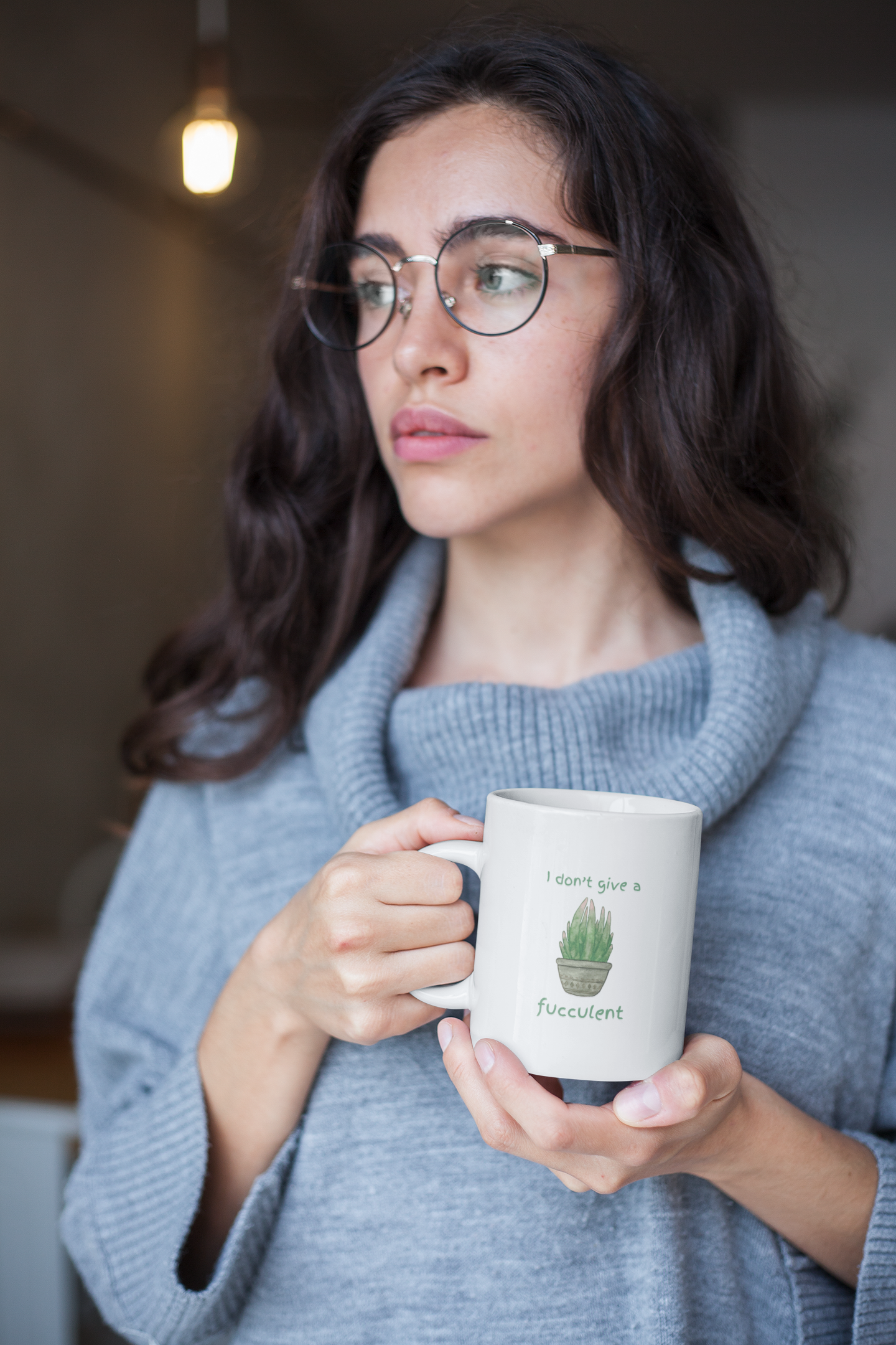 I Don’t Give a FUCculent Ceramic Mug, 330ml