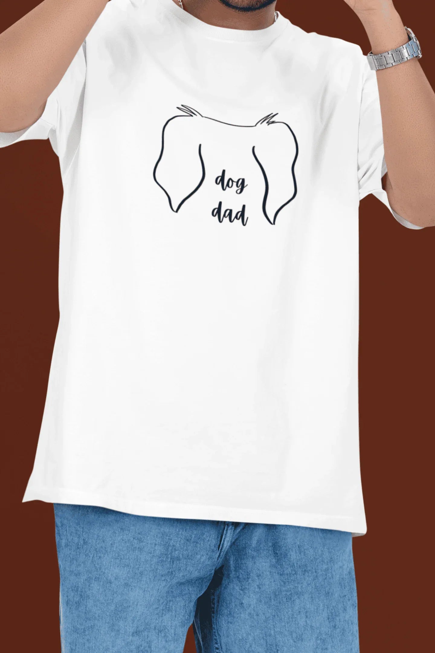 Dog Dad : Oversized Luxe tee - curledeyes