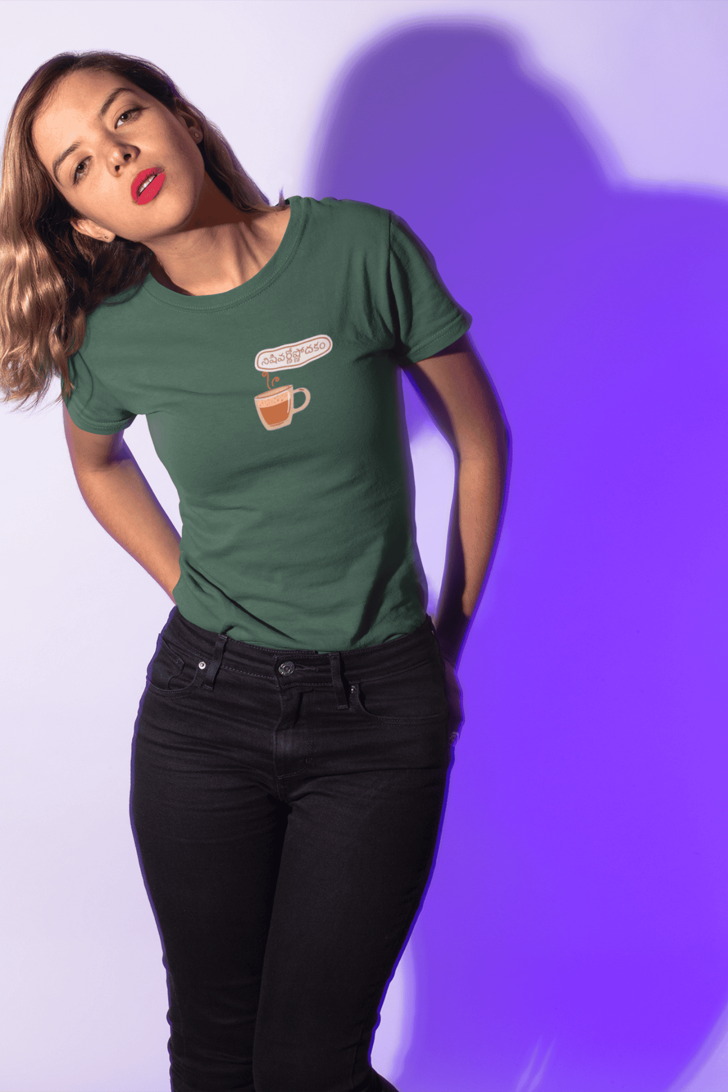 More Espresso - Telugu - Round Neck Tee (woman fit)