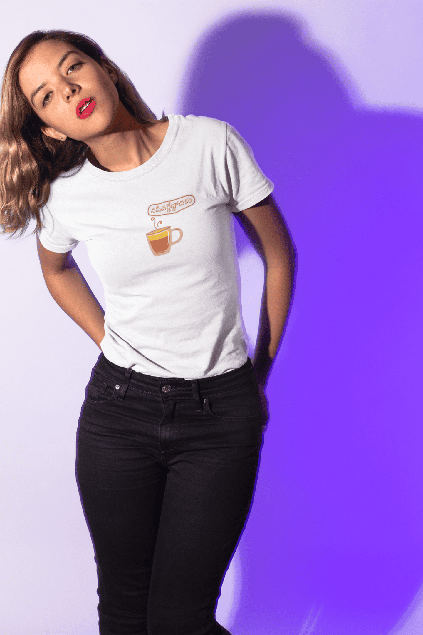 More Espresso - Telugu - Round Neck Tee (woman fit)