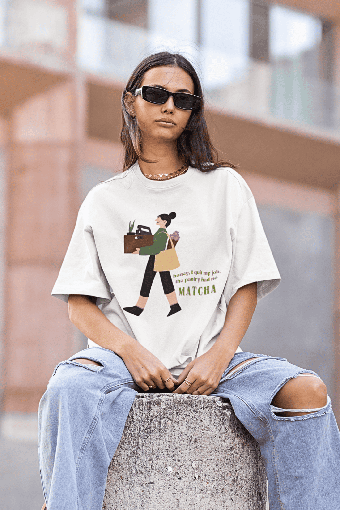 Honey I quit my job : Oversized Luxe Tee (Unisex)