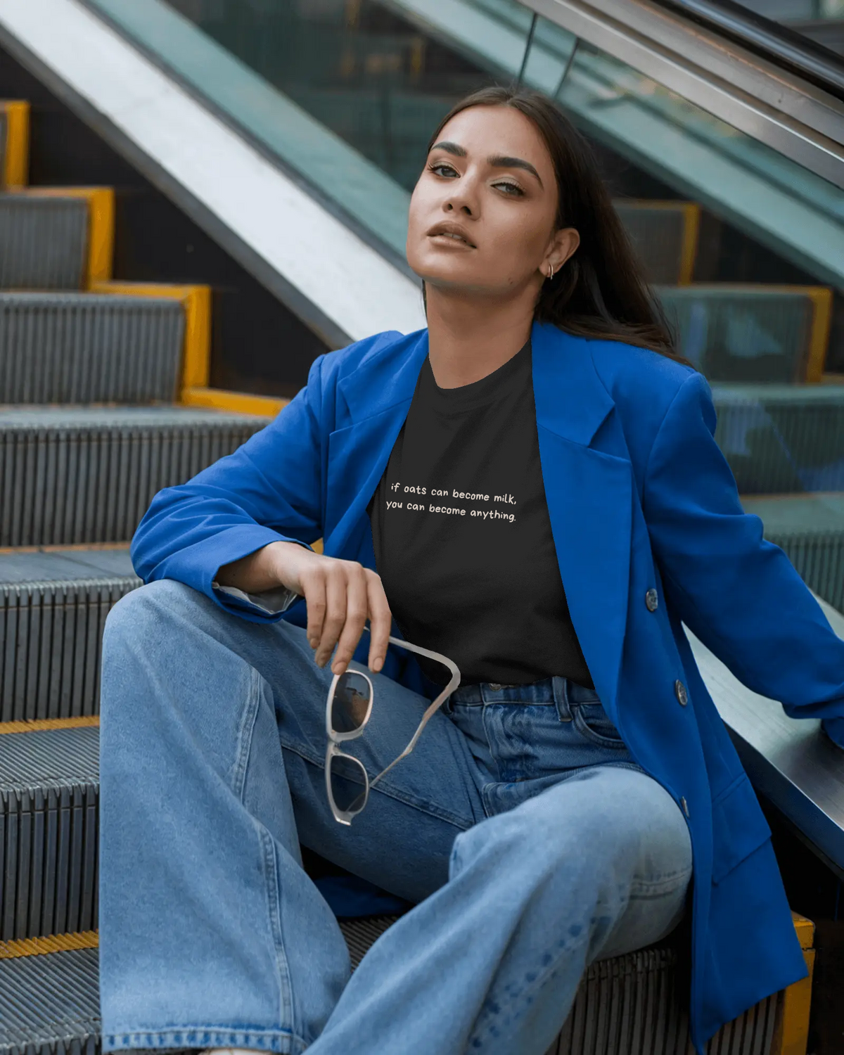 If Oats can, You can Become Anything Tee (Unisex-Oversized, Luxe Cotton)