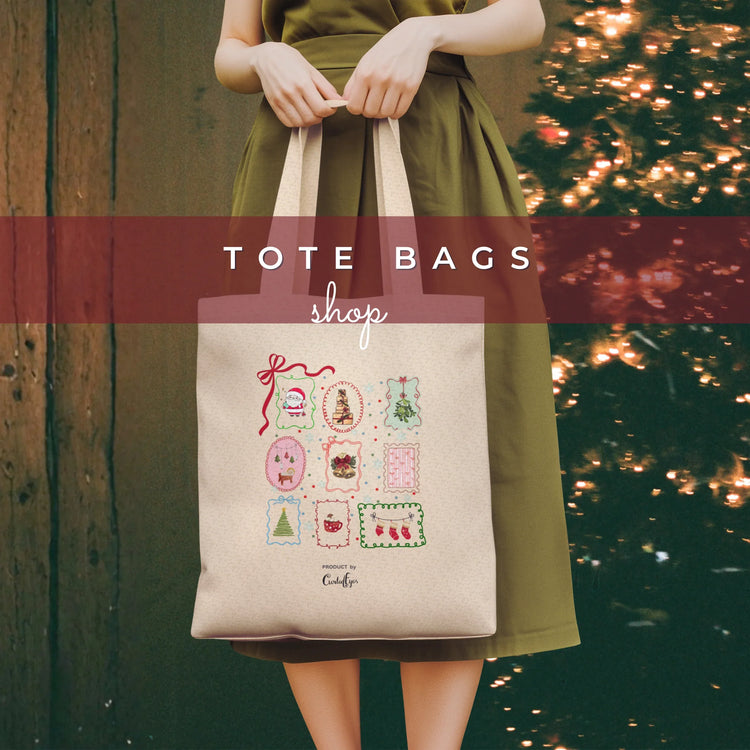Christmas Tote Bags - curledeyes