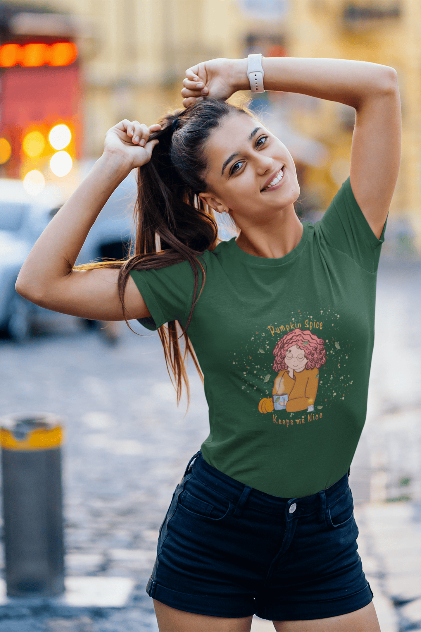 Pumpkin spice: woman fit, cotton tee