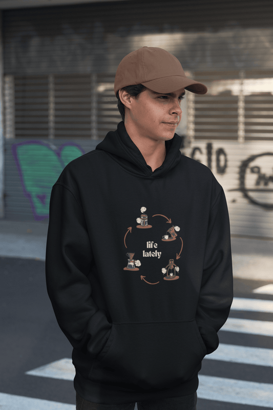 Life Lately- Coffee: Hoodie (Cotton, Unisex)