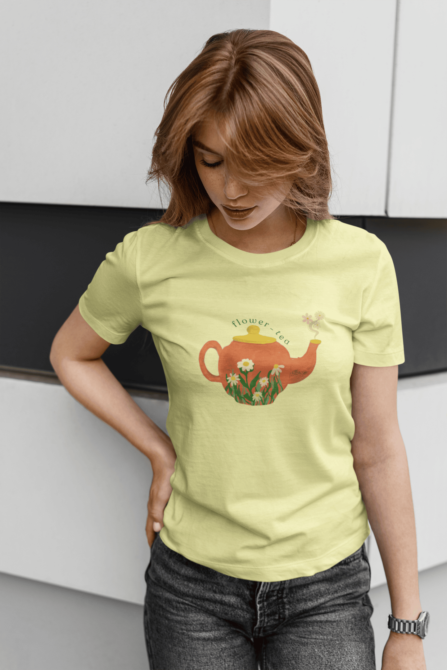 Flower Brew : Round Neck Tee (Woman fit)