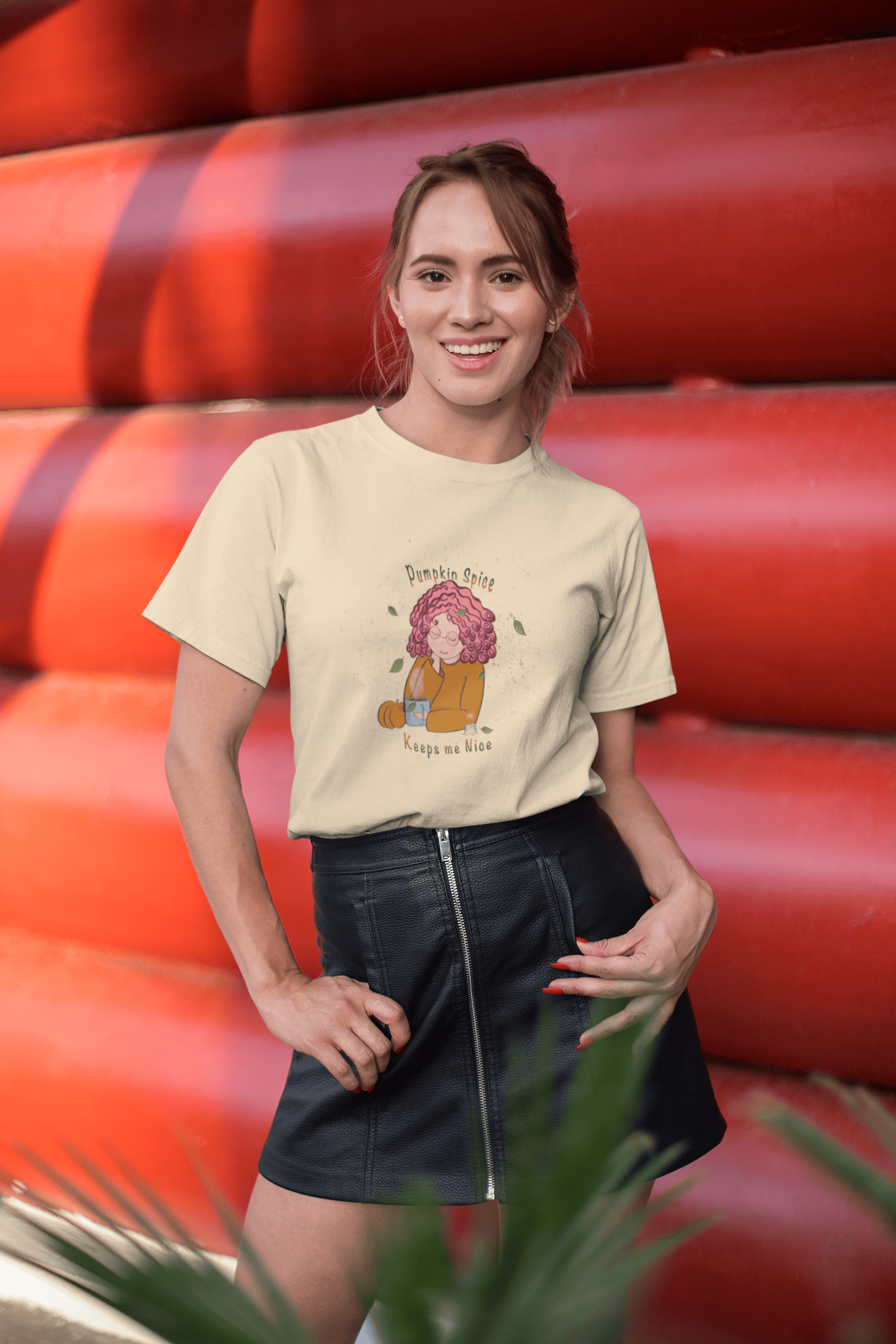 Pumpkin Spice: Straight fit cotton Tee (unisex)