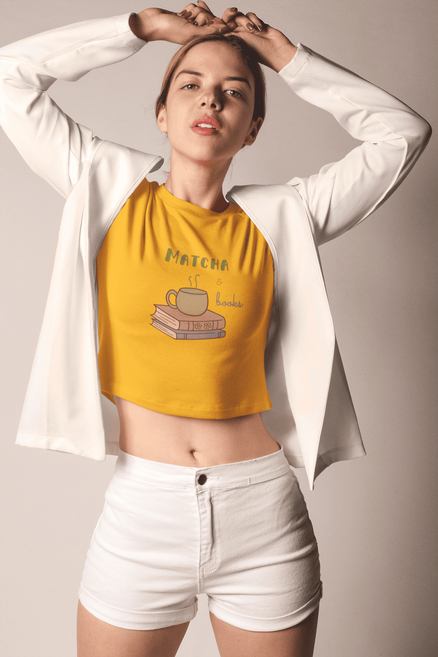 Matcha & Books: CropTop (cotton)