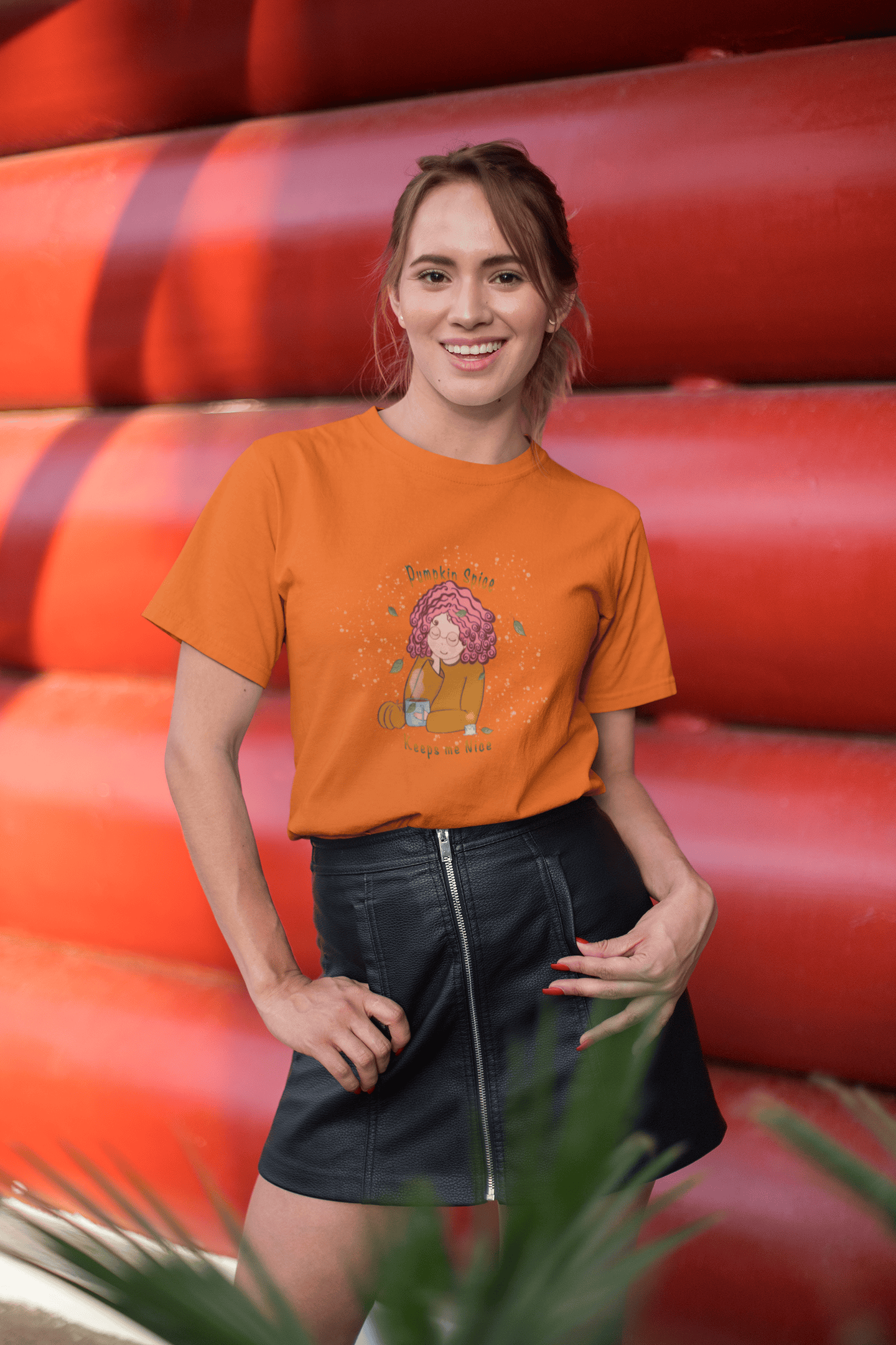 Pumpkin Spice: Straight fit cotton Tee (unisex)