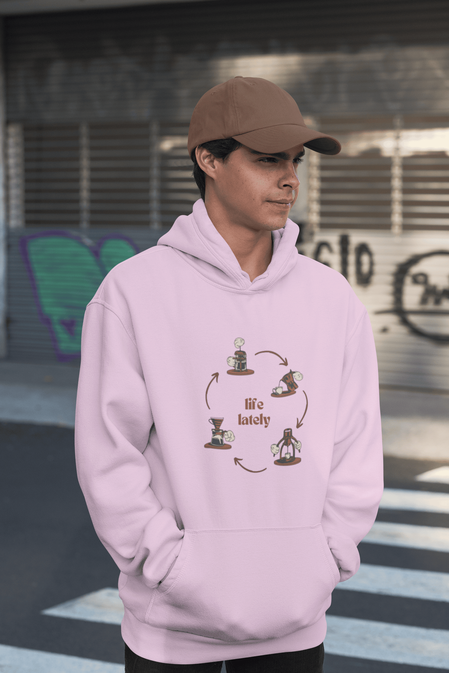 Life Lately- Coffee: Hoodie (Cotton, Unisex)