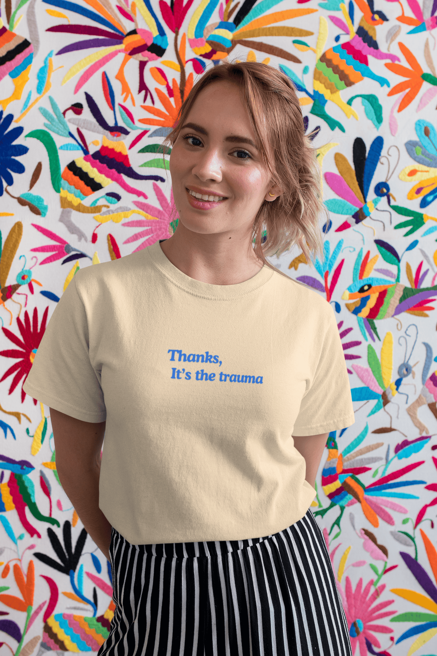 Thanks, It’s the Trauma : Straight fit Cotton Tee(Unisex)