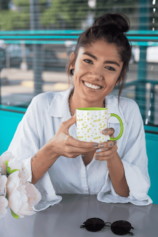 Yellow Tiny Flowers : Ceramic Mug (300ml)
