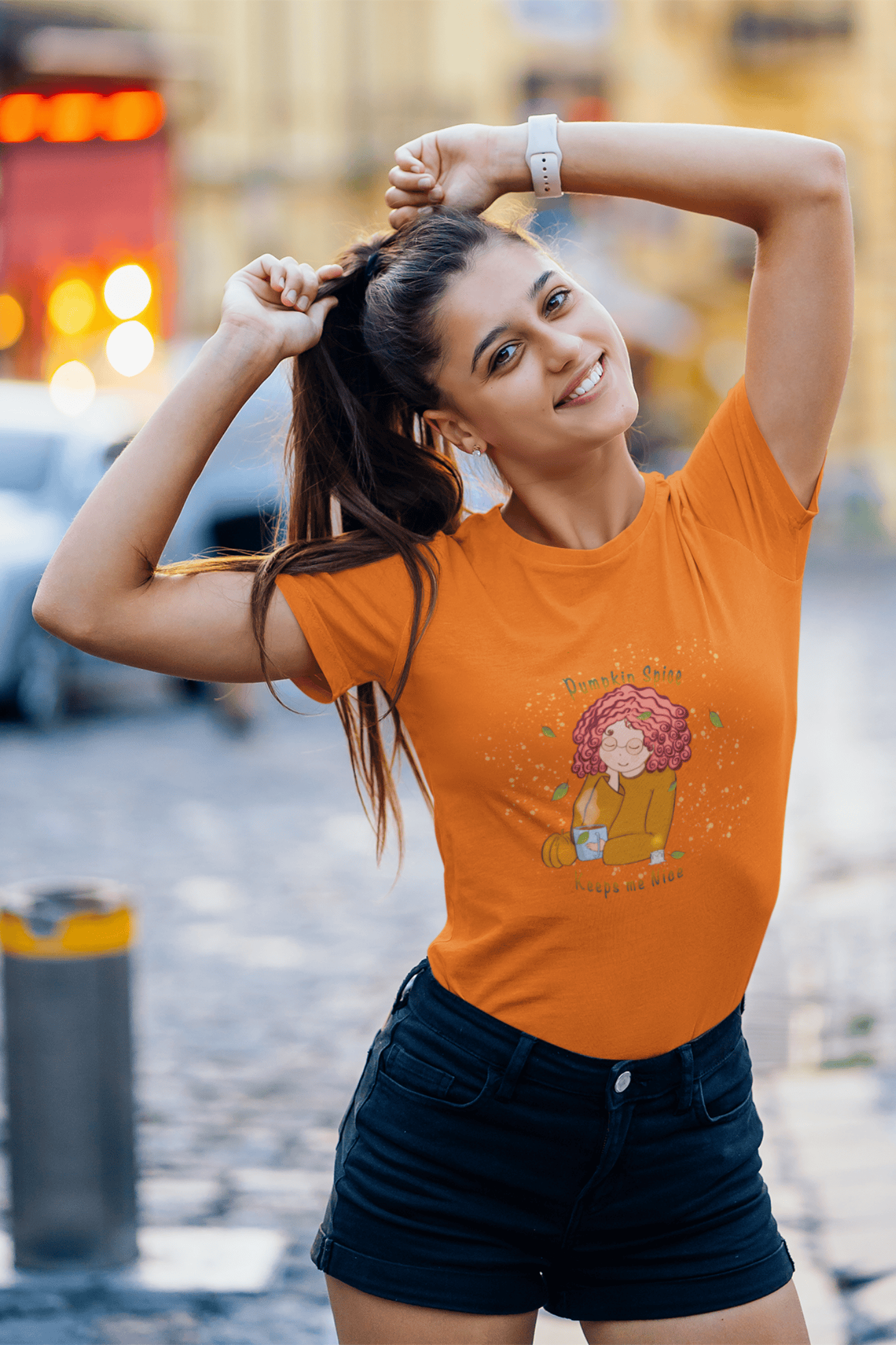 Pumpkin spice: woman fit, cotton tee