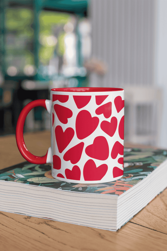 Loving Red Hearts : Ceramic Mug (300ml)