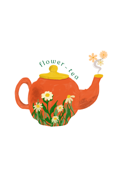 Flower Brew : Round Neck Tee (Woman fit)