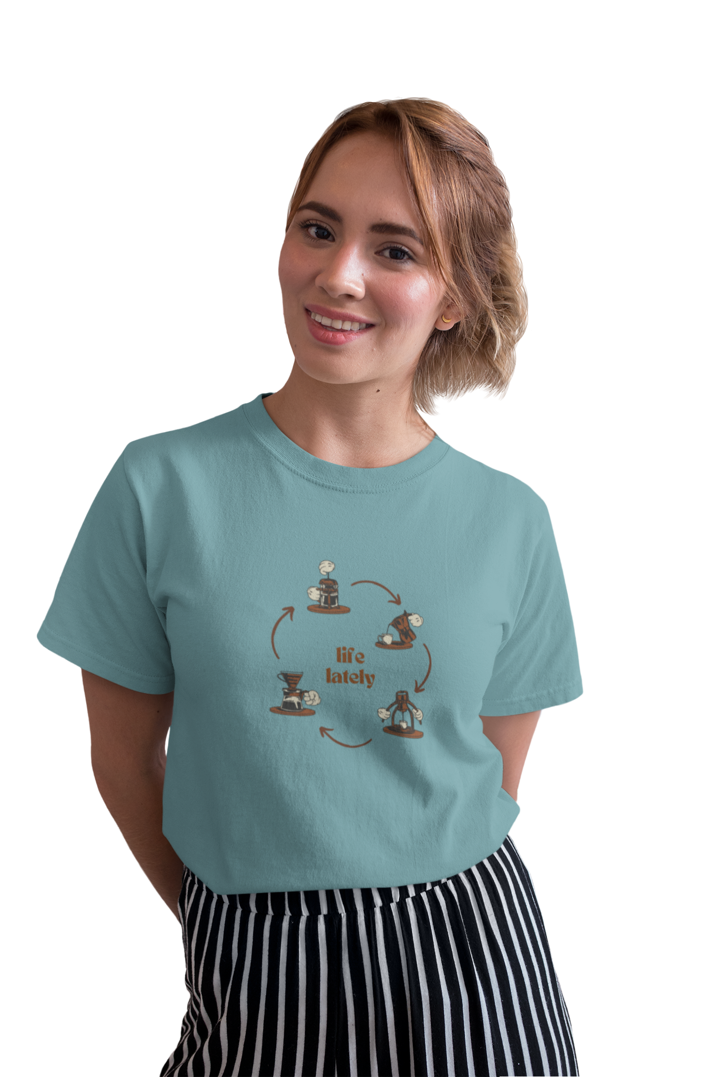 Life Lately: Coffee, Cotton Tee : (Unisex, Straight fit)