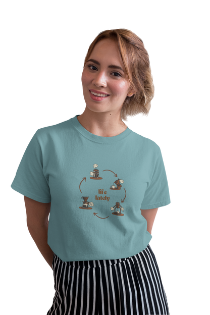 Life Lately: Coffee, Cotton Tee : (Unisex, Straight fit)