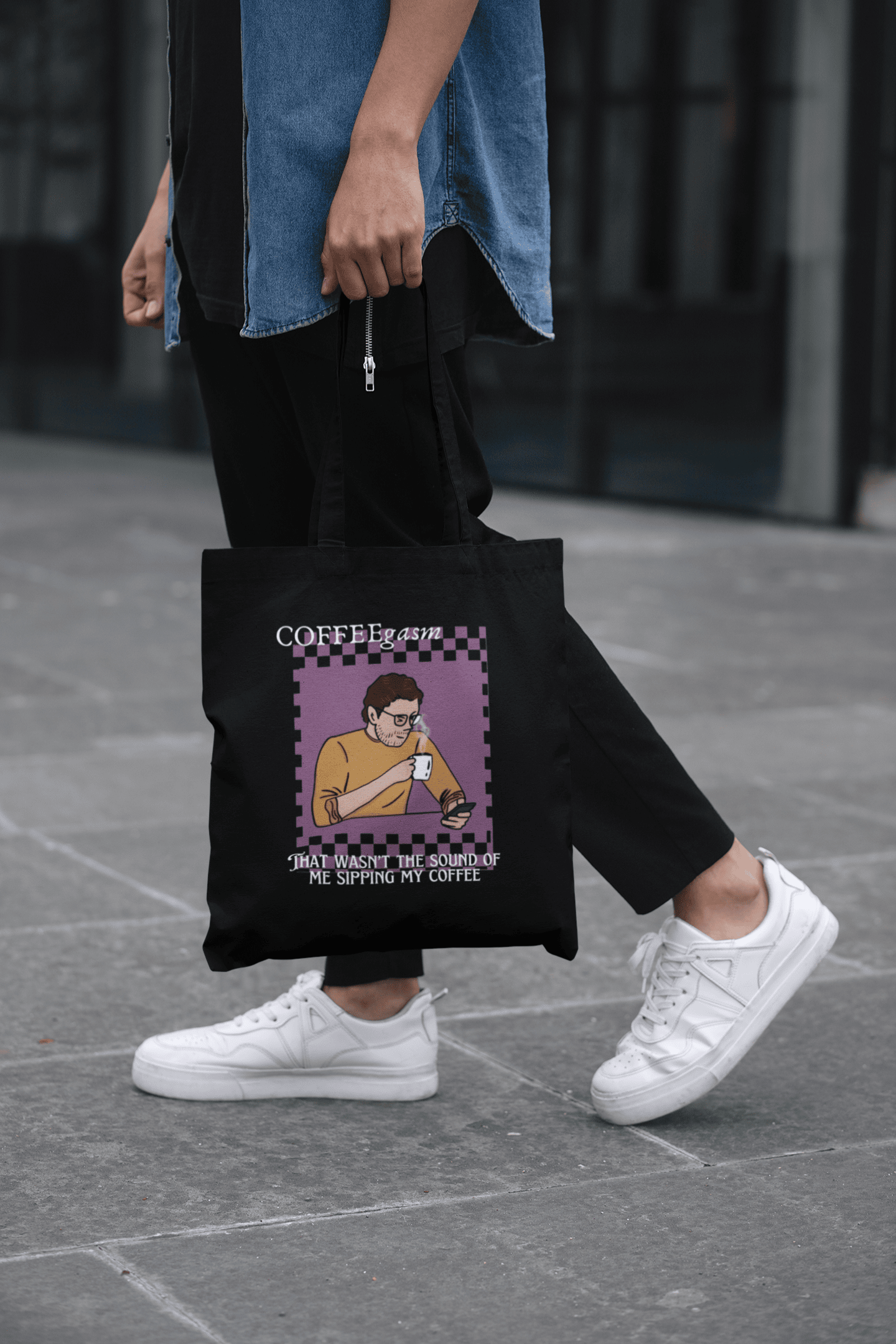 COFFEEgasm Tote Bag (Cotton Canvas)