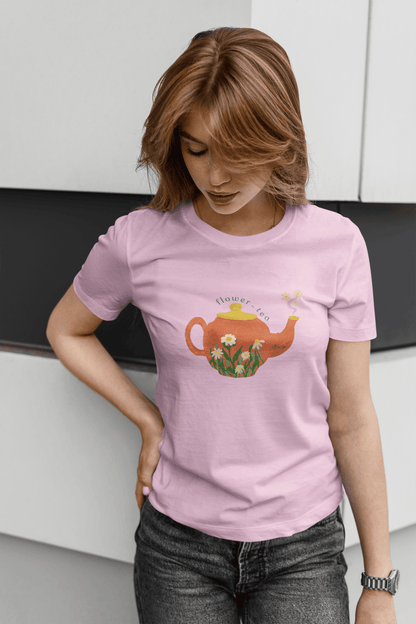 Flower Brew : Round Neck Tee (Woman fit)