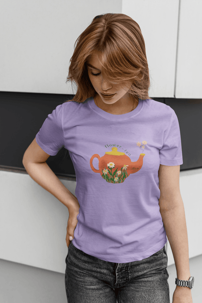 Flower Brew : Round Neck Tee (Woman fit)