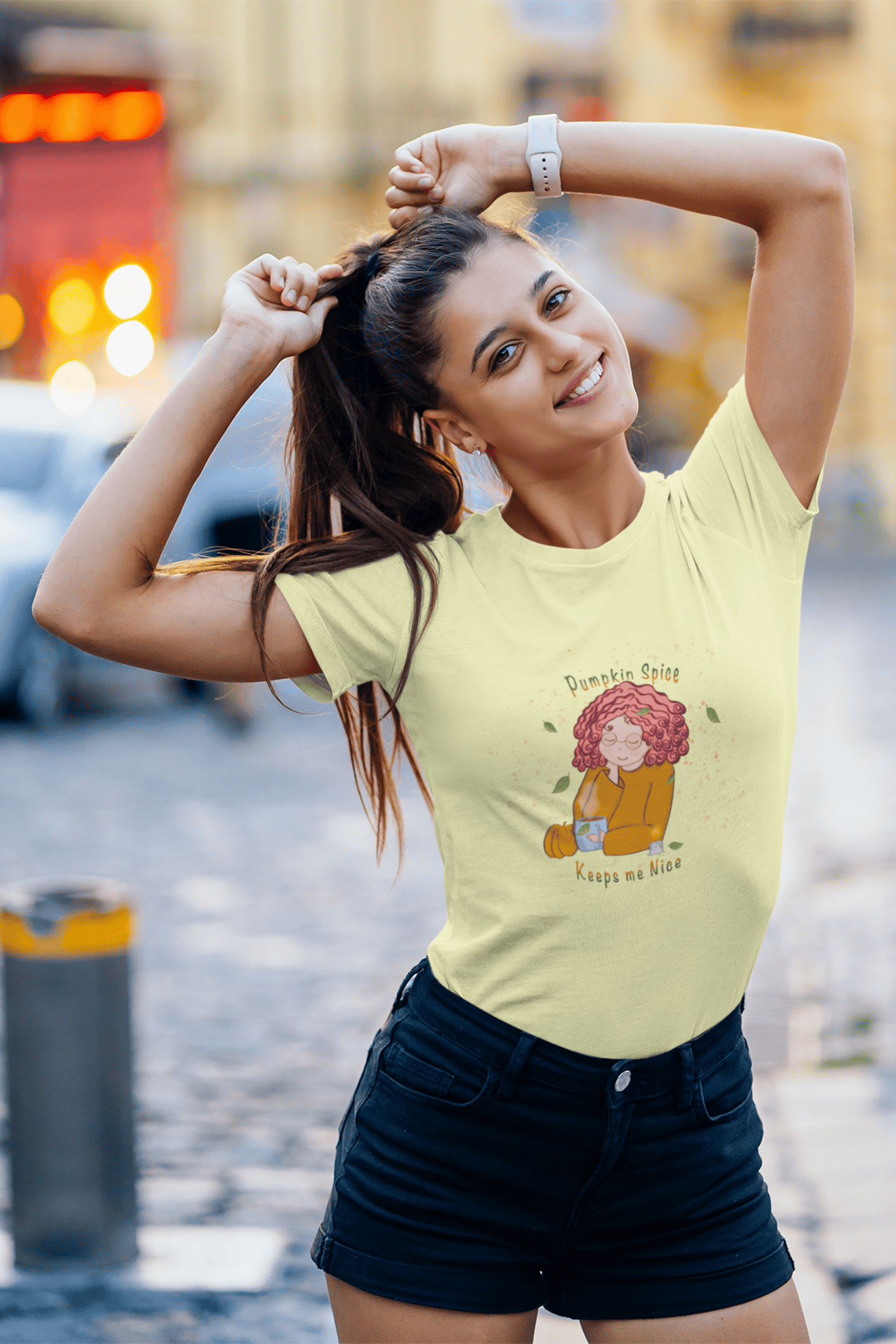 Pumpkin spice: woman fit, cotton tee