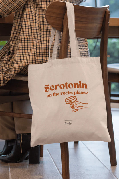 Serotonin, on the rocks please: Tote Bag (cotton canvas) - curledeyes