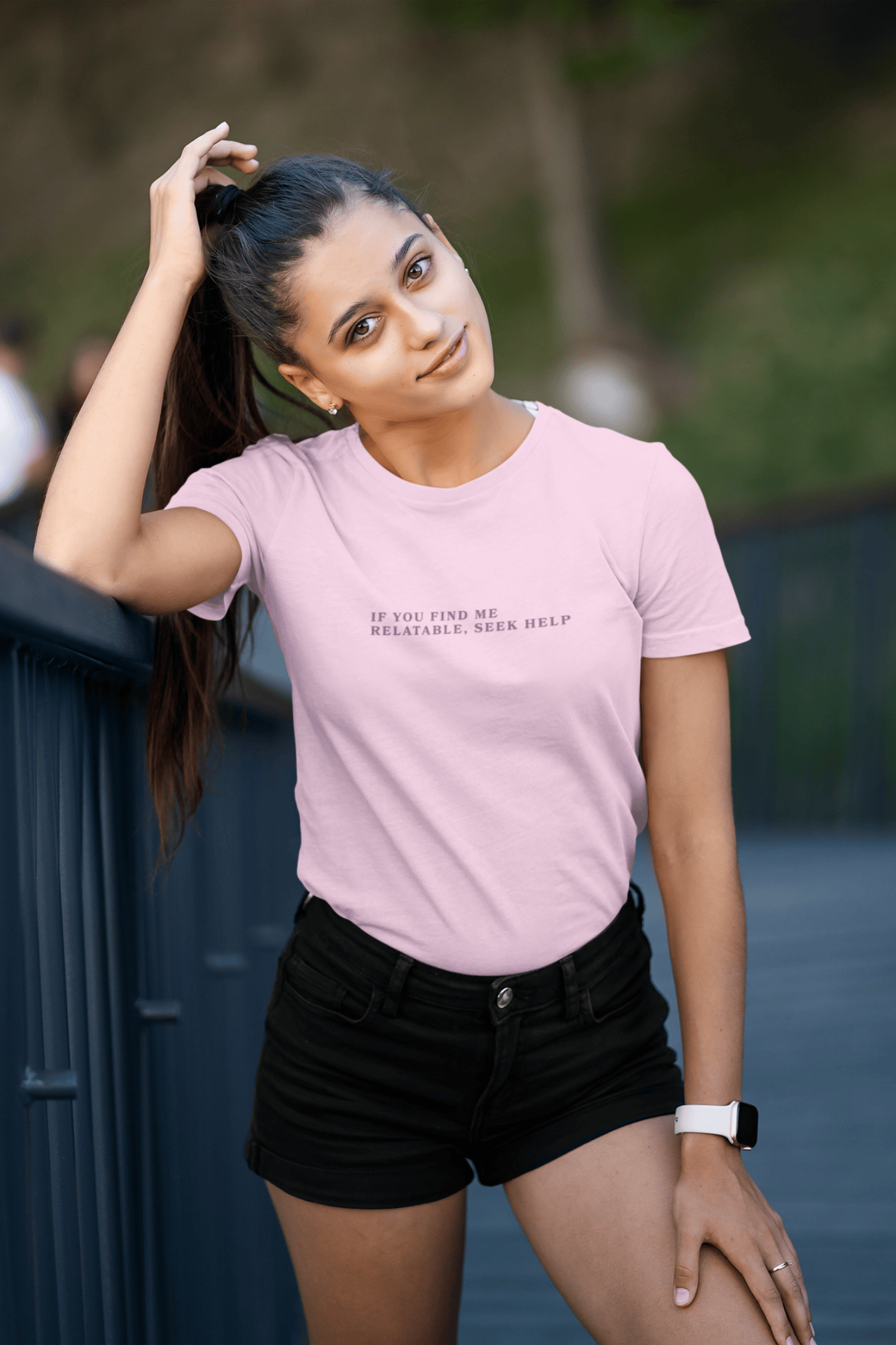 Find me relatable? : Woman fit Cotton Tee