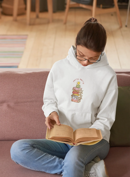 Books Merry Christmas Tree Hoodie (Unisex, Cotton) - curledeyes