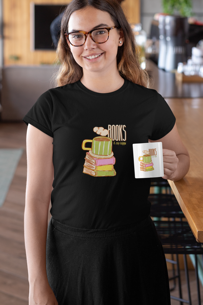 Books & My Cuppa Tee (Woman fit, Cotton)