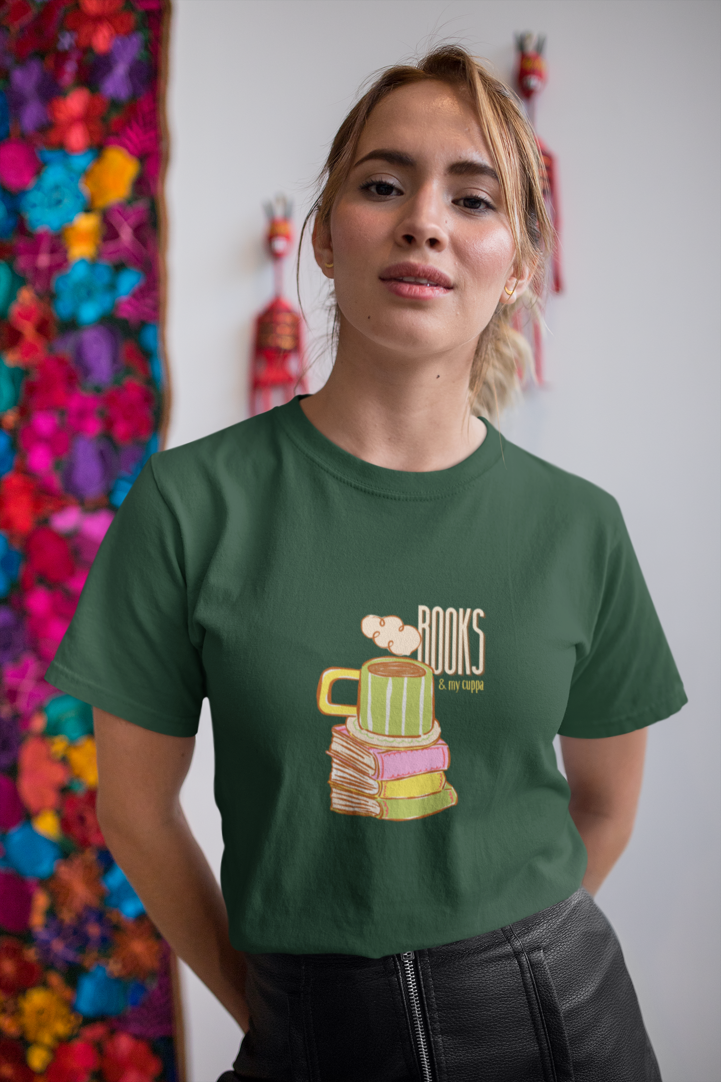 Books & My Cuppa Tee (Unisex, Cotton)