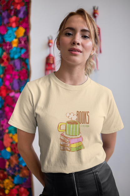 Books & My Cuppa Tee (Unisex, Cotton)