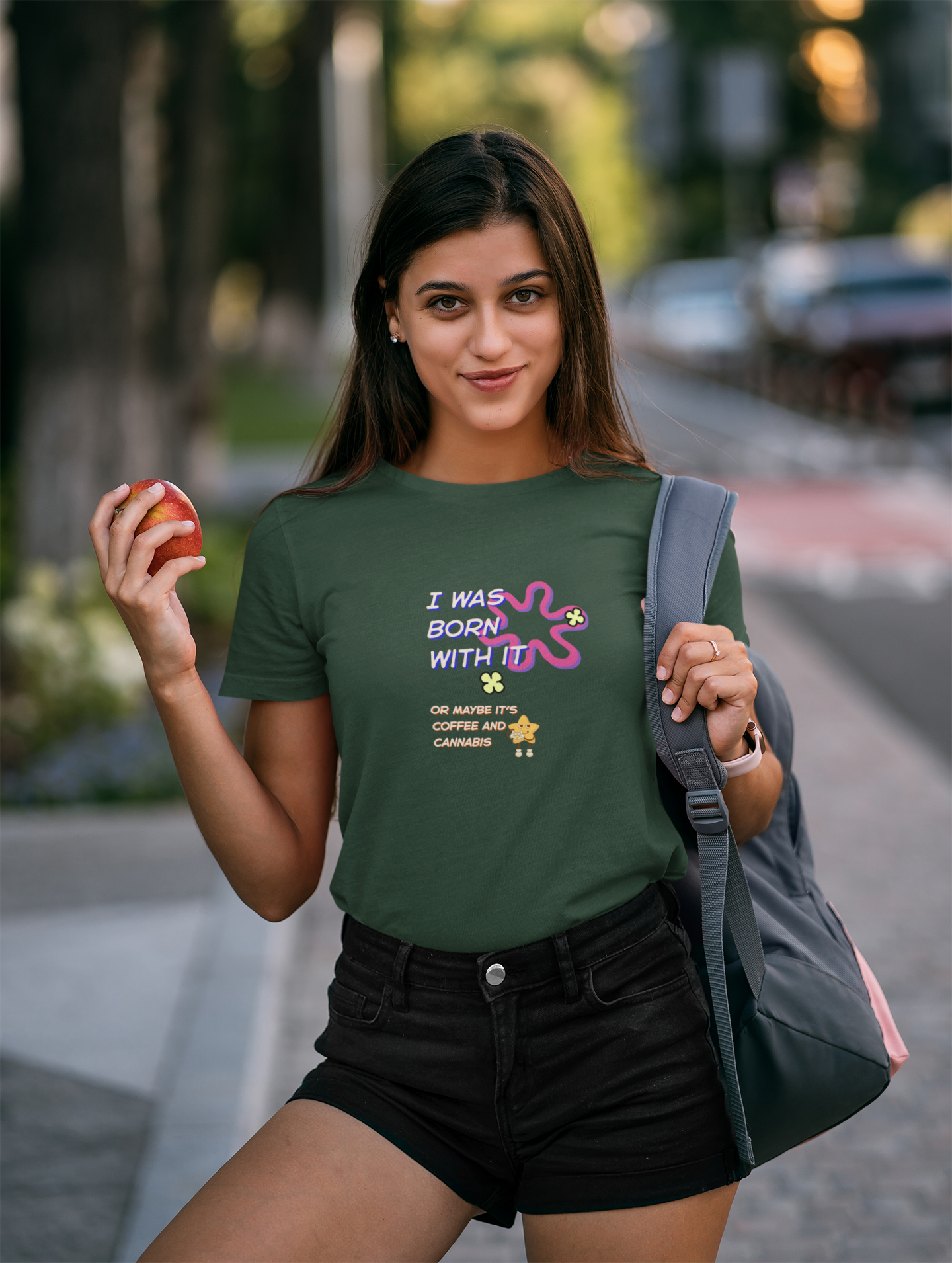 Born With It Cotton Tee (Cotton, Woman fit)