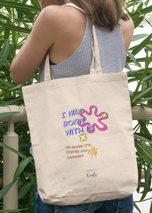 Born With It Tote Bag (Cotton Canvas)