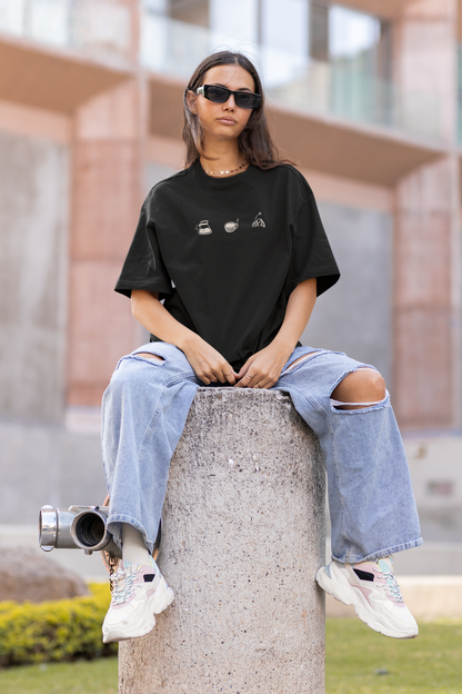 Brewing Breakfast Oversized Luxe Tee (Unisex, Cotton)