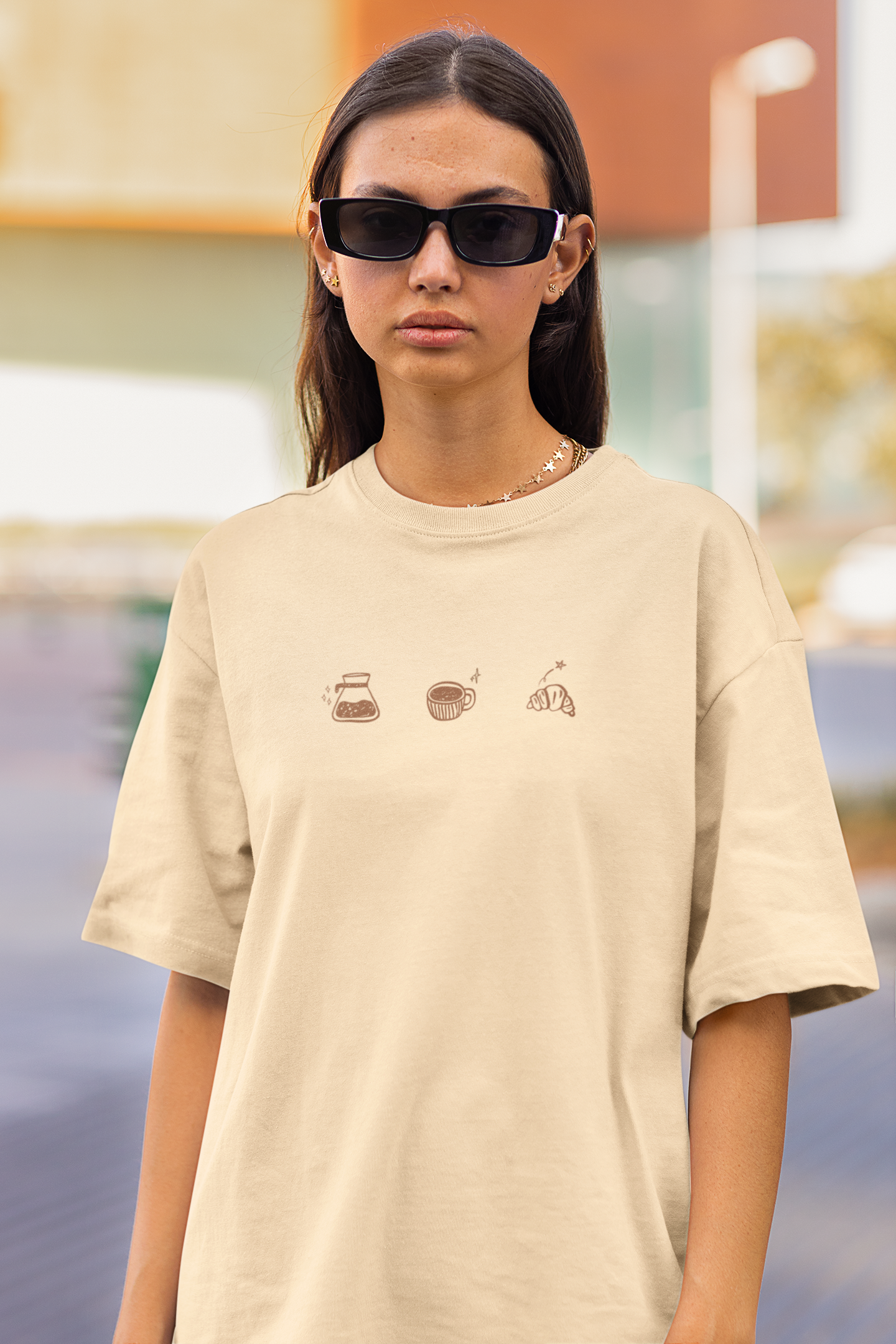 Brewing Breakfast Oversized Luxe Tee (Unisex, Cotton)