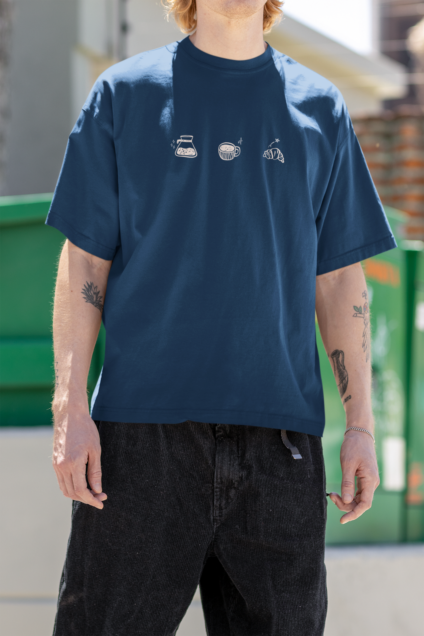 Brewing Breakfast Oversized Luxe Tee (Unisex, Cotton)