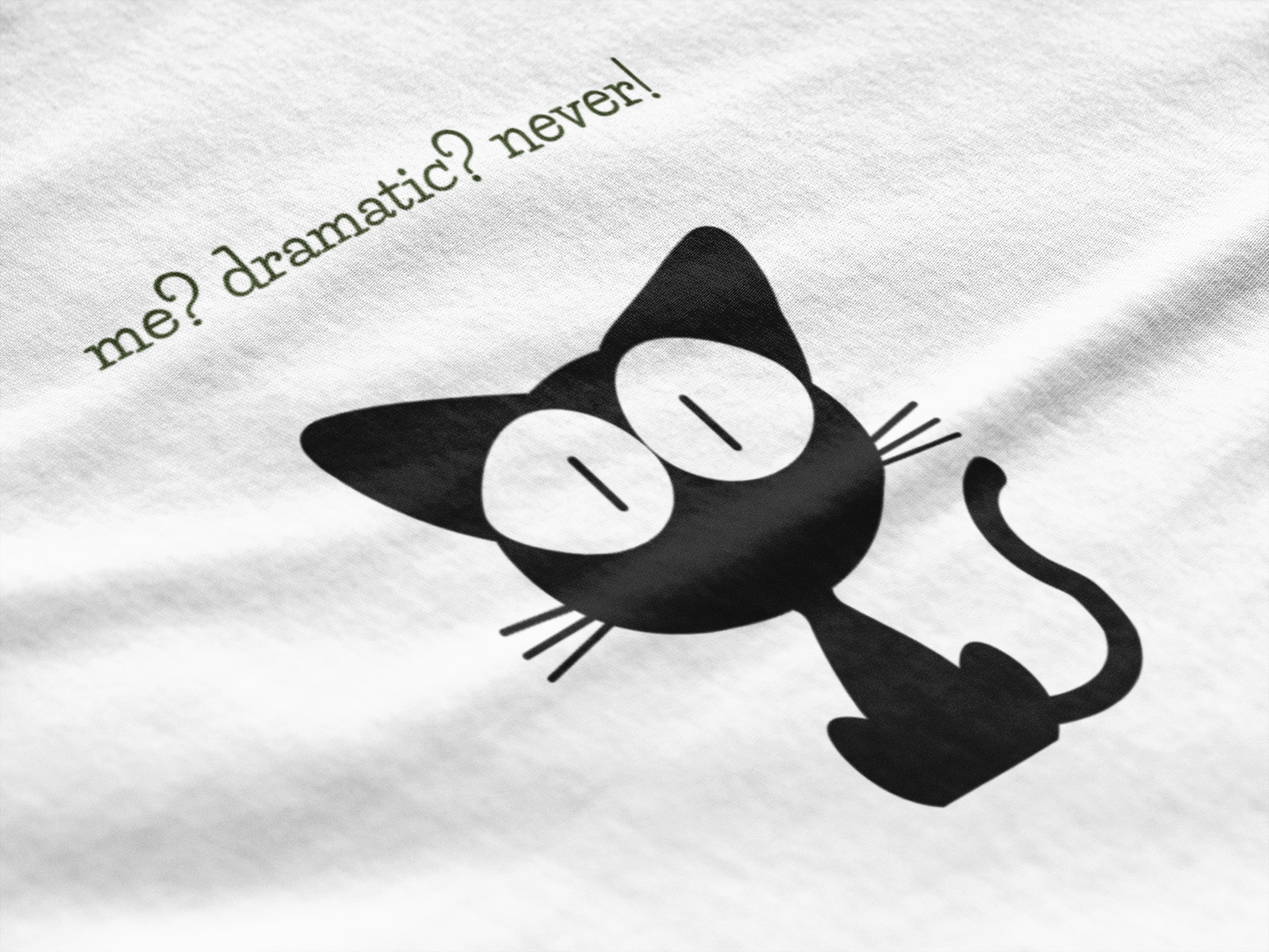 Cat - me, dramatic Oversized Tee (Unisex, Cotton)
