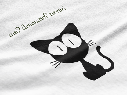 Cat - me, dramatic Oversized Luxe Tee (Unisex, Cotton)